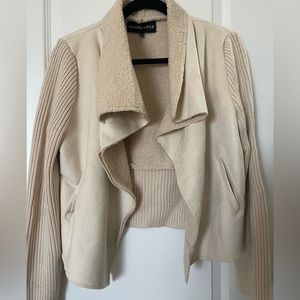 Kendall + Kyle Knit Moto Suede Jacket